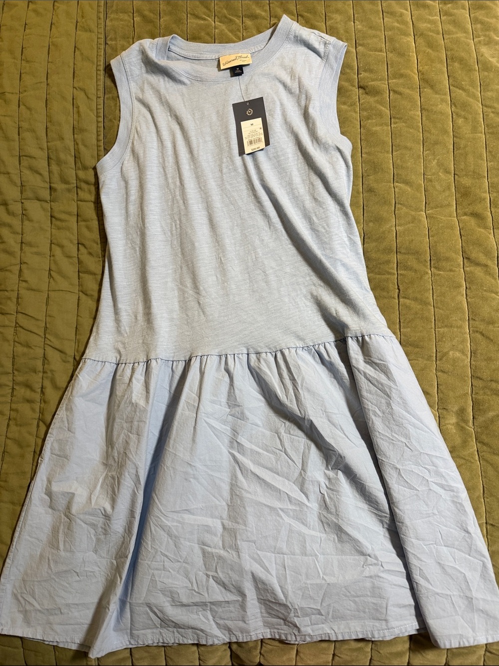 Target Light Blue Sleeveless Midi Drop-Waist Dress